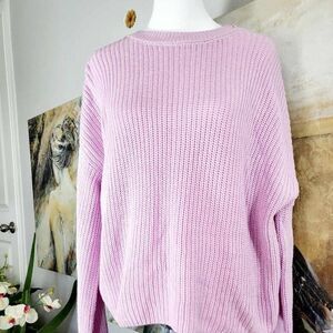 NEW With Tag BP ribbed knitted sweater size L color Purple